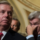 Sens. Lindsey Graham (R-S.C.) and Bill Cassidy (R-La.) at a news conference following their weekly policy luncheon Sept. 26, 2017, in Washington, D.C. Senate Majority Leader Mitch McConnell announced that they will not vote on the Graham-Cassidy health care bill, the GOP’s latest attempt to replace the Affordable Care Act. (Drew Angerer/Getty Images)